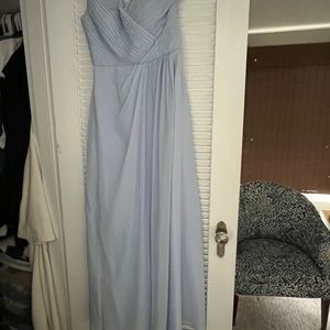 Prom dress. One shoulder size 4 French blue